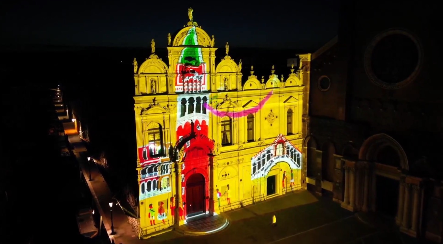 Hospital video mapping in Venice